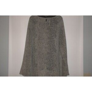 Newport News Gray  Multicolor 100% Polyester Animal print Long Sleeve Top Sz.16